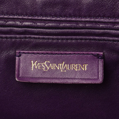 Saint Laurent Lambskin Sac New Rive Gauche Tote Purple 6 of 11