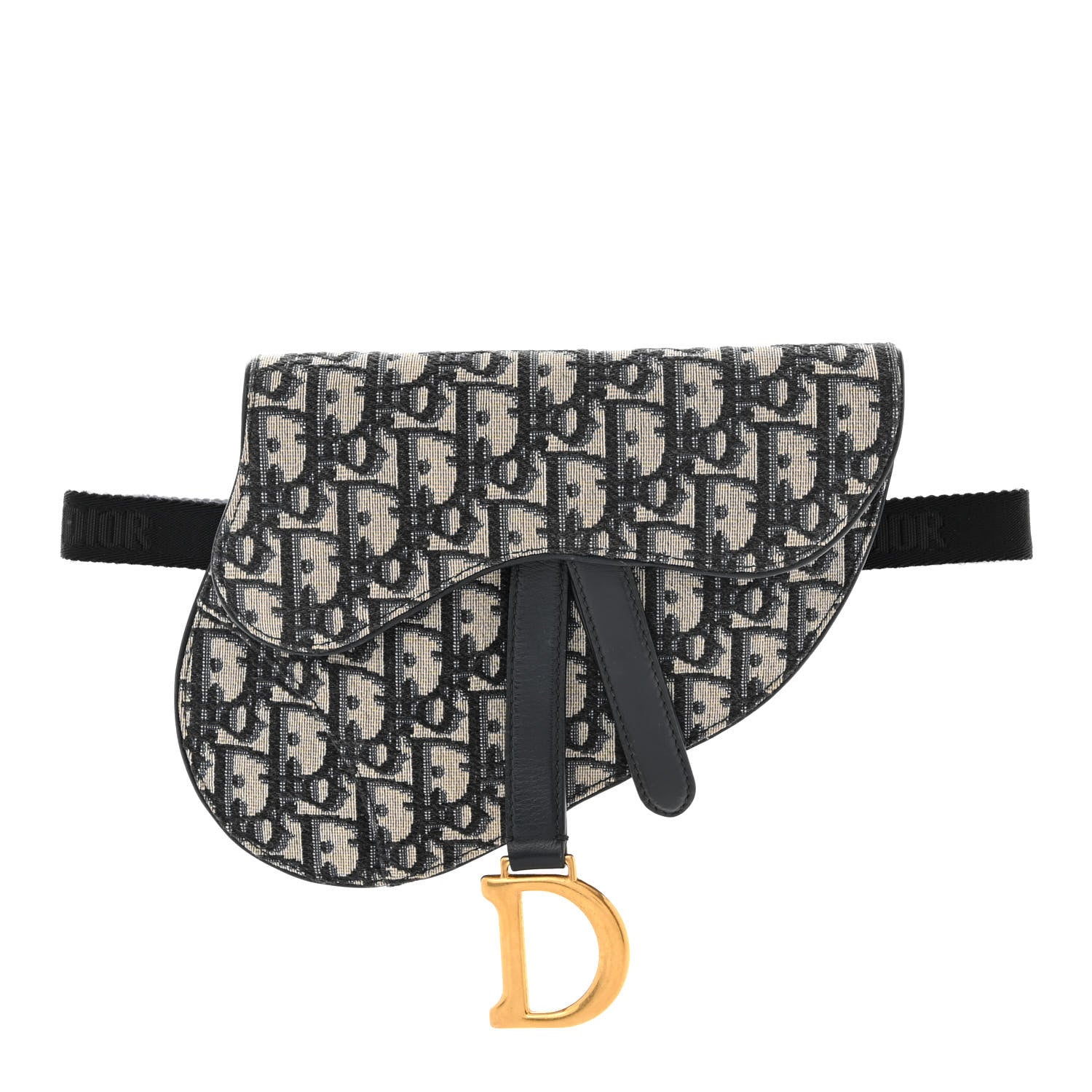 Christian Dior Oblique Saddle Belt Pouch Blue 1 of 9