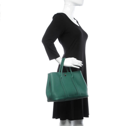 Hermes Negonda Garden Party Tote 30 TPM Malachite 2 of 7