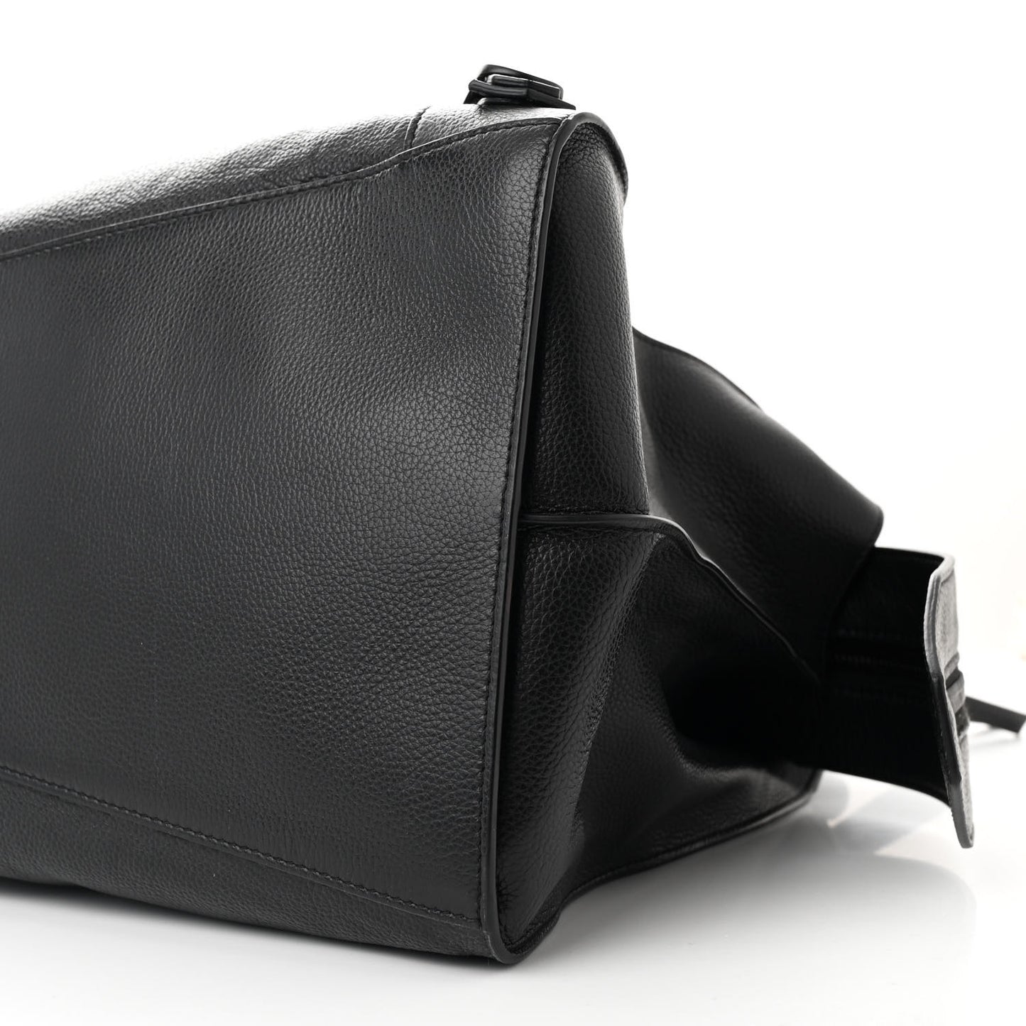 Grained Calfskin Neo Classic Black Hardware Large Top Handle Bag Black