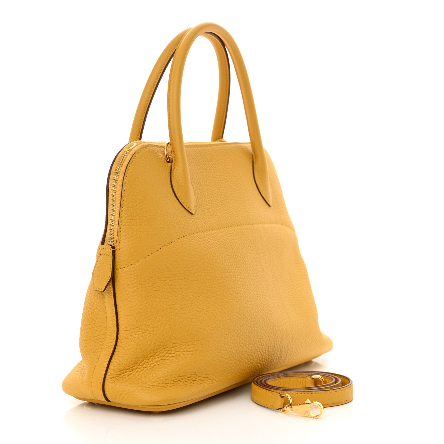 Hermes Taurillon Clemence Bolide 31 Jaune Ambre 1647237 – FASHIONPHILE