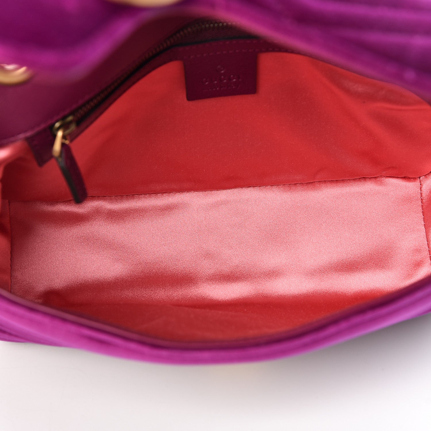 Gucci Velvet Matelasse Small GG Marmont Shoulder Bag Fuchsia Violet Cyclamen 5 of 10