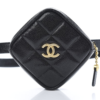Chanel Caviar Quilted Coin Purse Belt Bag Black 8 of 10