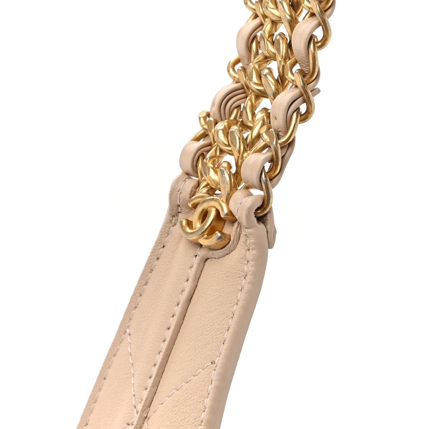 Chanel Shiny Lambskin Quilted Small Hobo Beige 12 of 12
