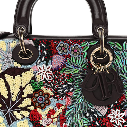 Christian Dior Calfskin Embroidered Sequin East West Lady Dior Multicolor 8 of 13