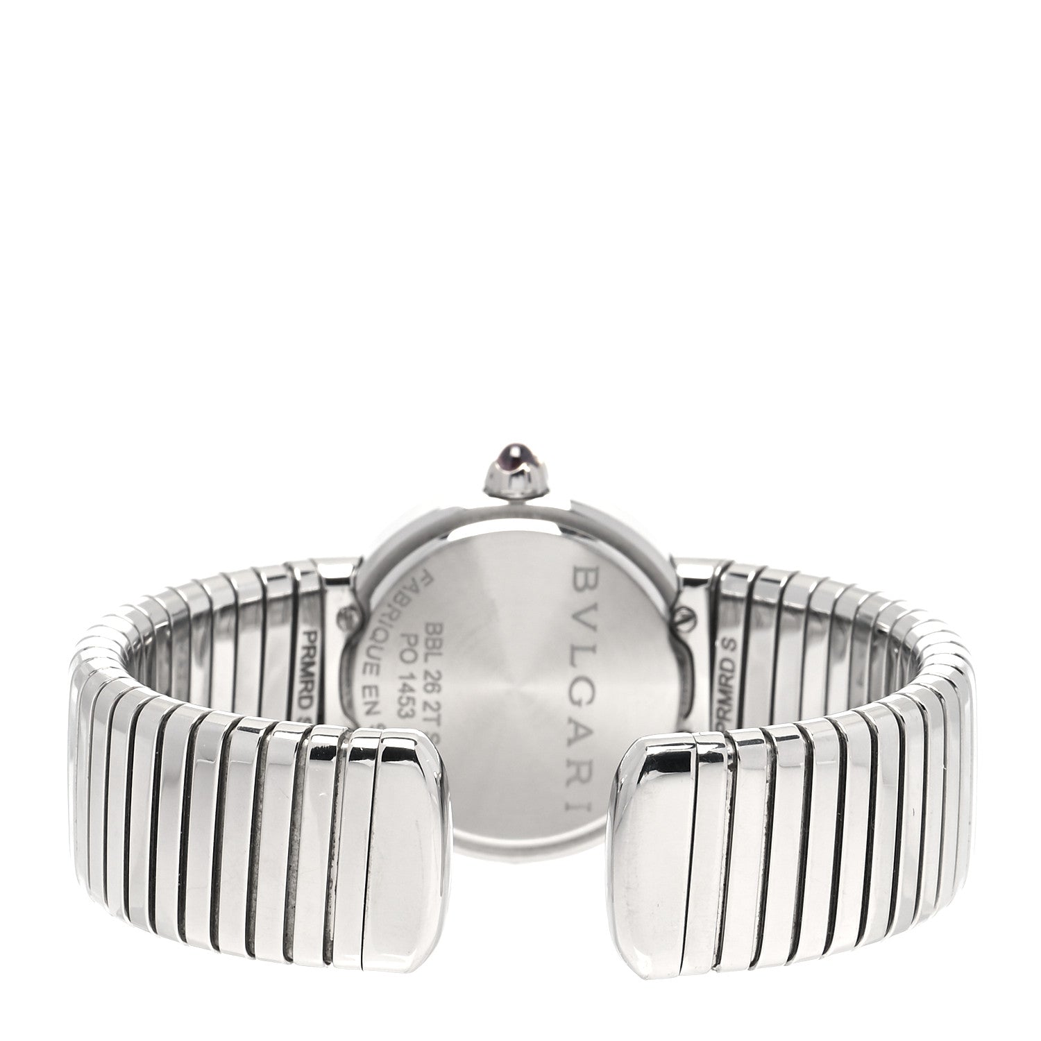 Bulgari Stainless Steel Diamond 26mm Tubogas Quartz Watch Black 3 of 5