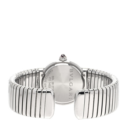 Bulgari Stainless Steel Diamond 26mm Tubogas Quartz Watch Black 3 of 5
