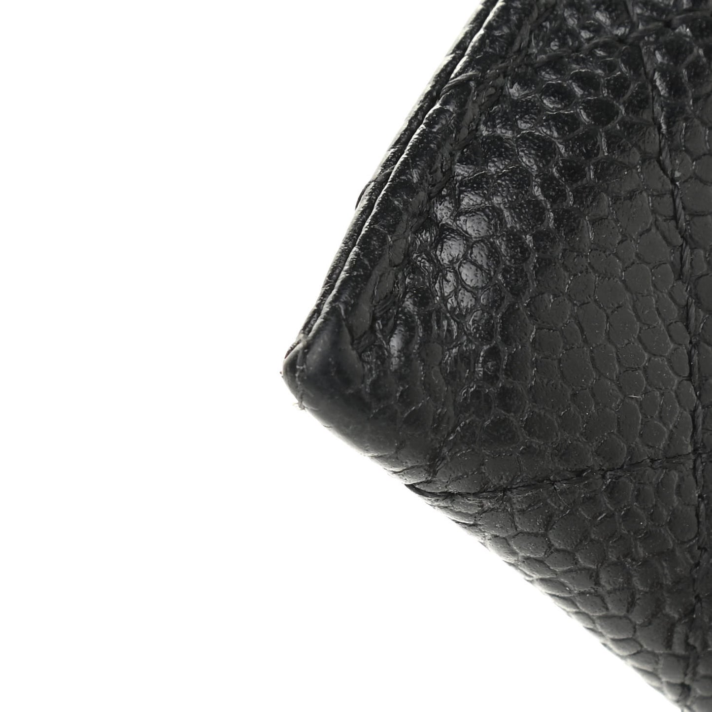 Caviar Quilted Card Holder Black