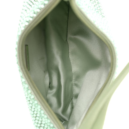 Prada Satin Crystal Mini Re-Edition 2000 Bag Acqua 5 of 10