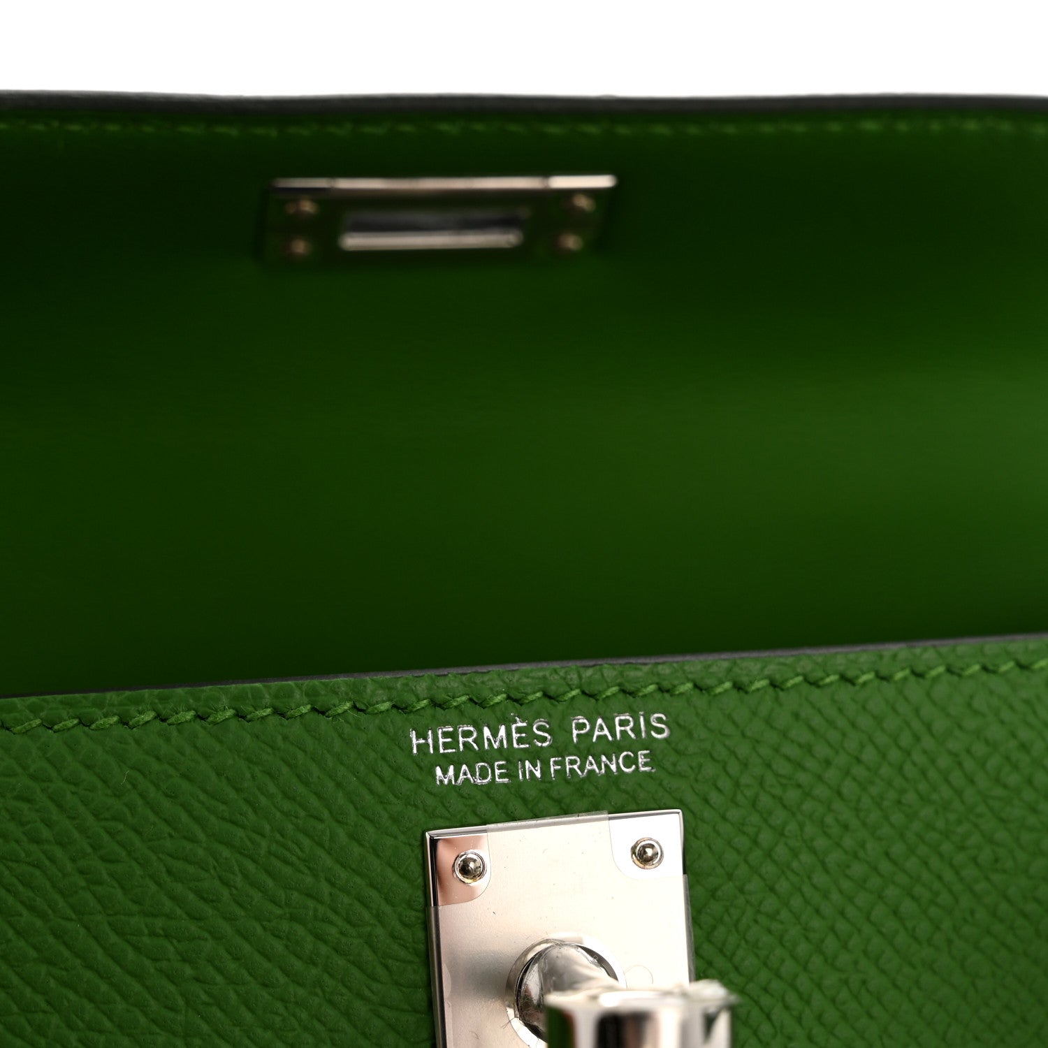 Hermes Epsom Mini Kelly Sellier 20 Vert Yucca 6 of 9