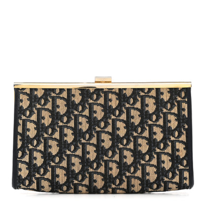 Christian Dior Monogram Clutch Navy Blue 1 of 6