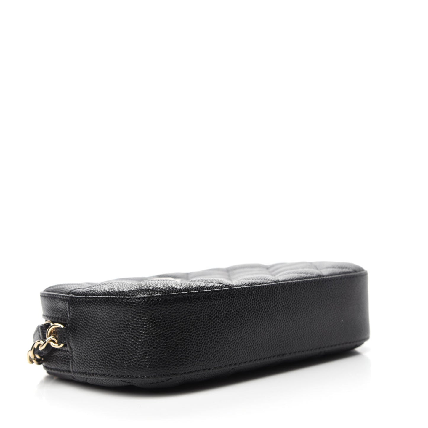 Caviar Quilted Vanity With Chain Black