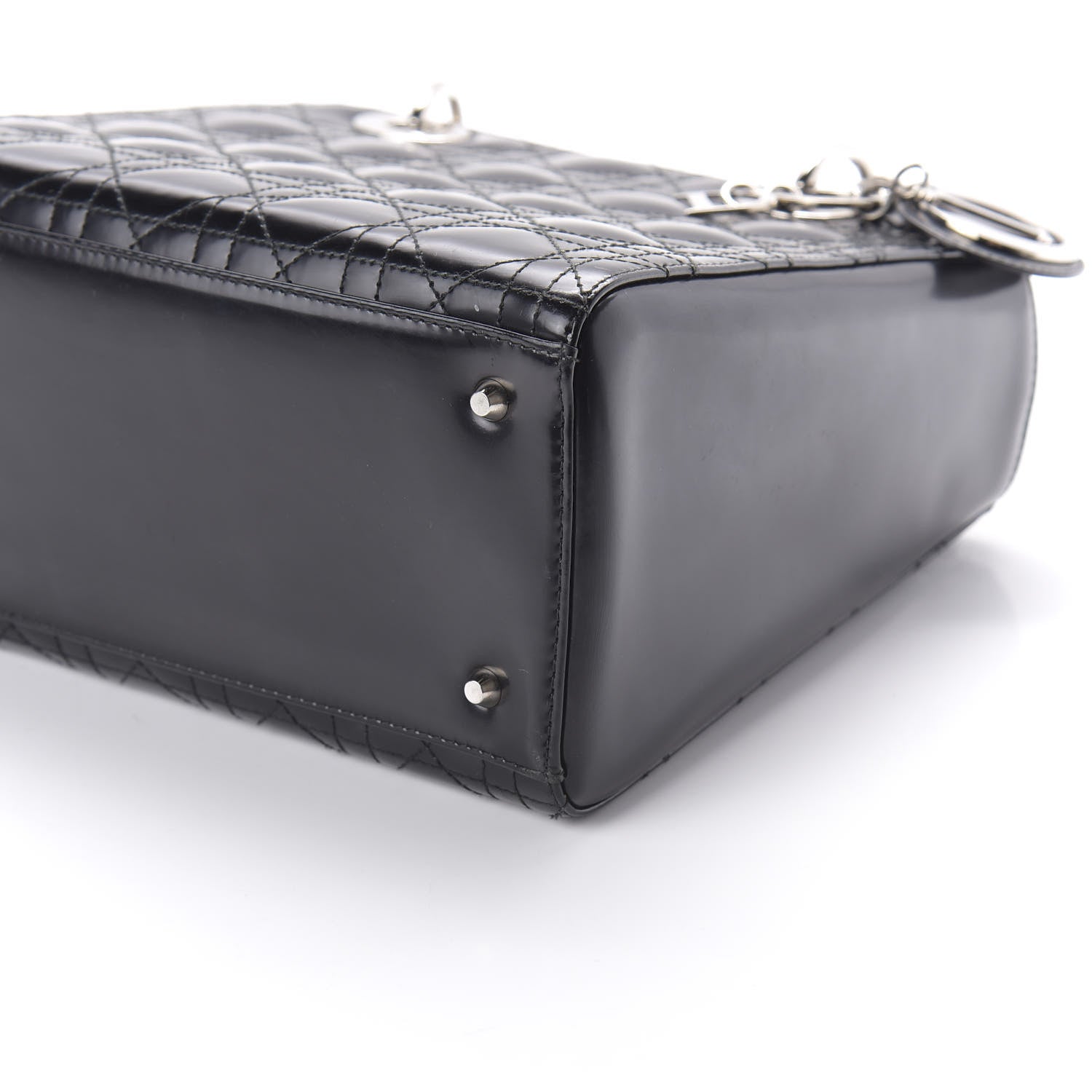 Christian Dior Lambskin Cannage Medium Lady Dior Black 7 of 11