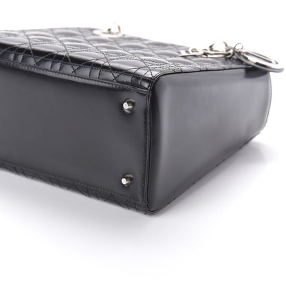 Christian Dior Lambskin Cannage Medium Lady Dior Black 7 of 11
