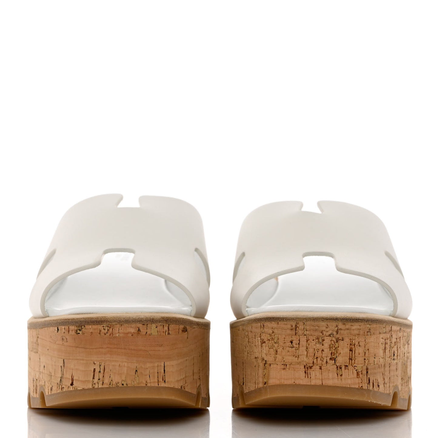 Calfskin Cork Eze 30 Sandals 39 White