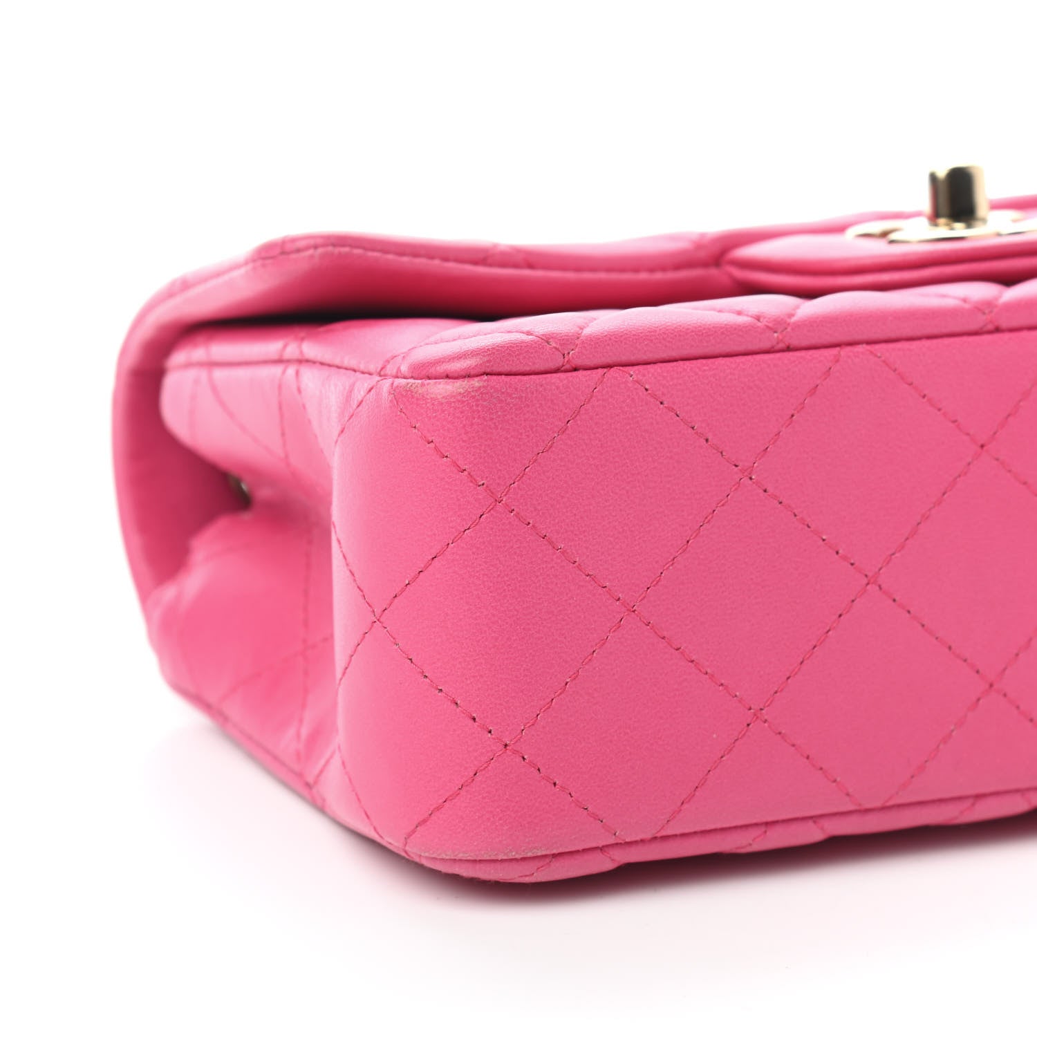 Chanel Lambskin Quilted Mini Rectangular Flap Pink 8 of 10