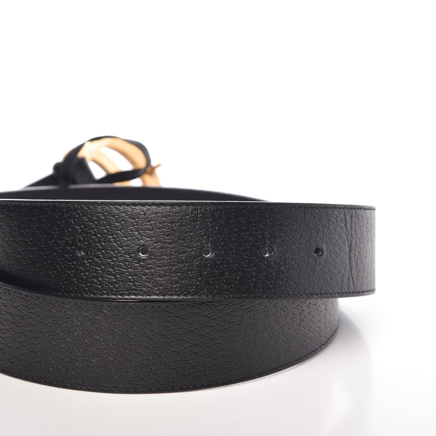 Gucci Textured Calfskin Double G 40mm Belt 85 34 Black 5 of 7