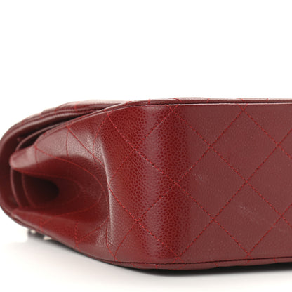 Chanel Caviar Quilted Jumbo Double Flap Dark Red 11 of 16