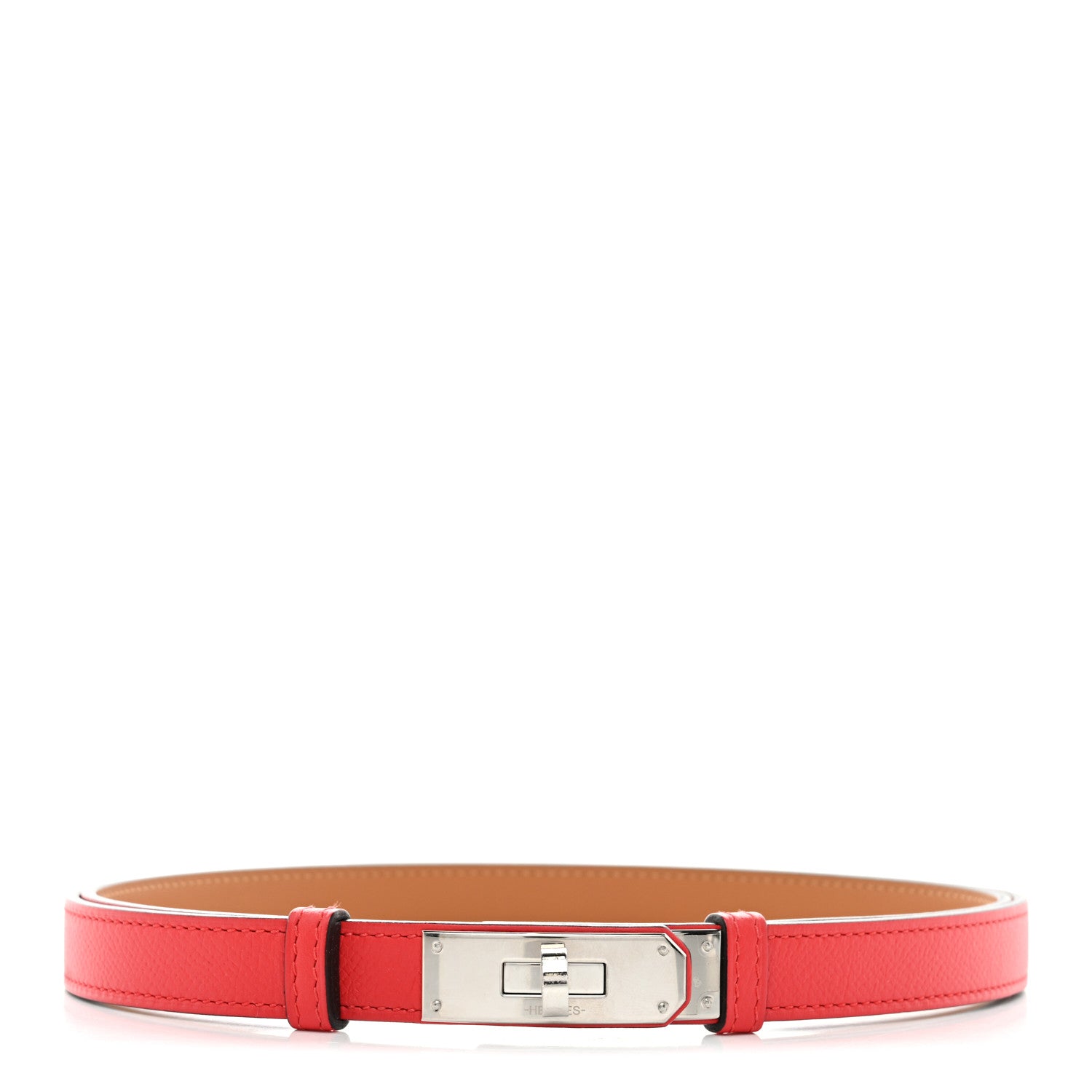 Hermes Epsom Kelly Belt Rouge Casaque 1 of 4