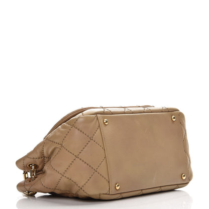 Chanel Calfskin Quilted Retro Chain Accordion Flap Beige 4 of 7