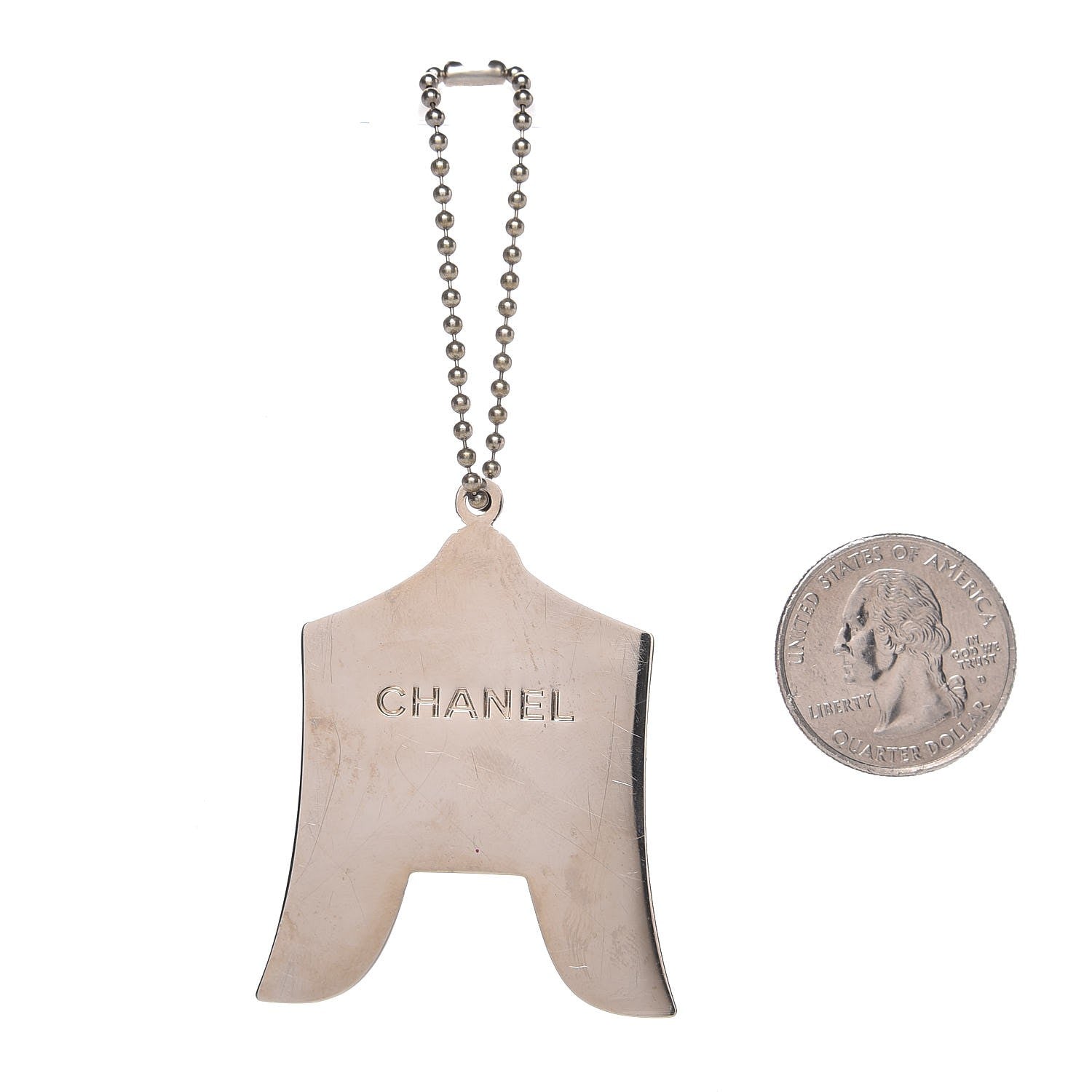 Chanel Enamel Circus Tent Bag Charm Pink Blue Silver 2 of 3
