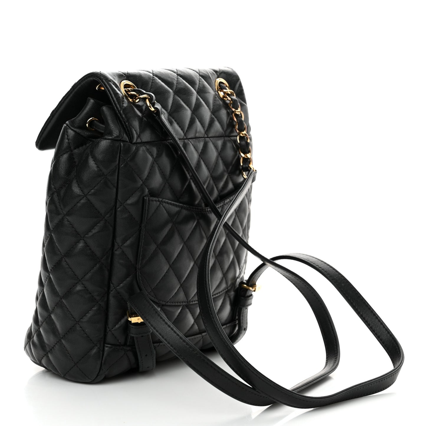 Calfskin Quilted Small Urban Spirit Backpack Black