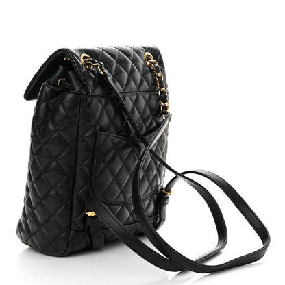 Chanel Calfskin Quilted Small Urban Spirit Backpack Black 3 of 11