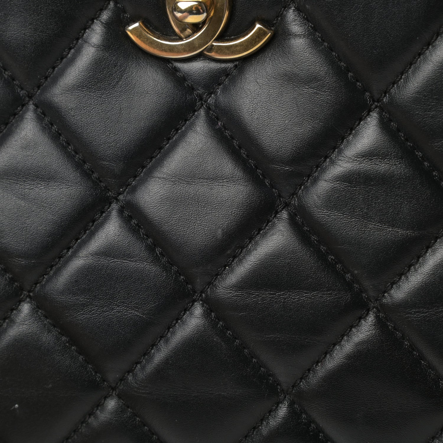 Chanel Calfskin Quilted Large Shopping Tote Black 17 of 20
