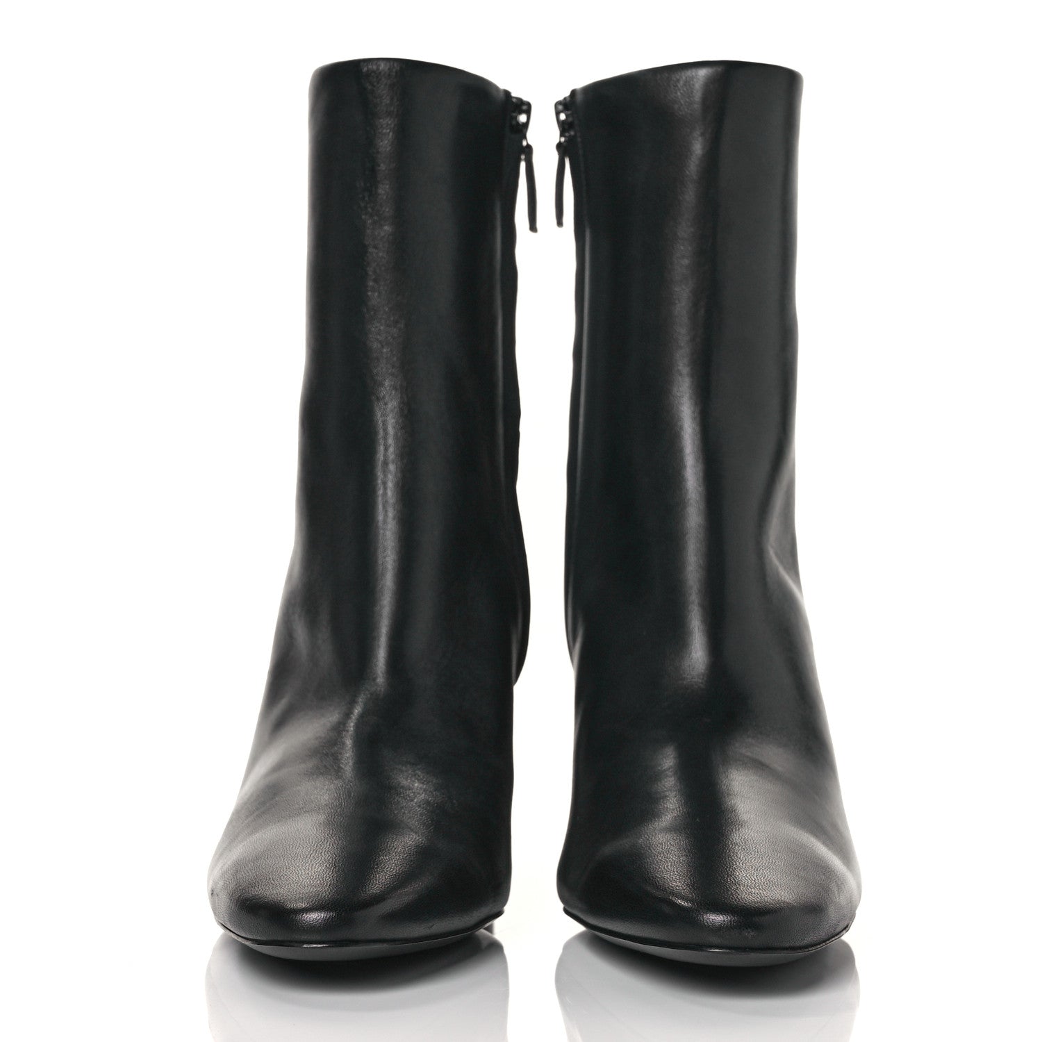 Balenciaga Shiny Sheepskin 20mm Oval Booties 40 Black 2 of 8