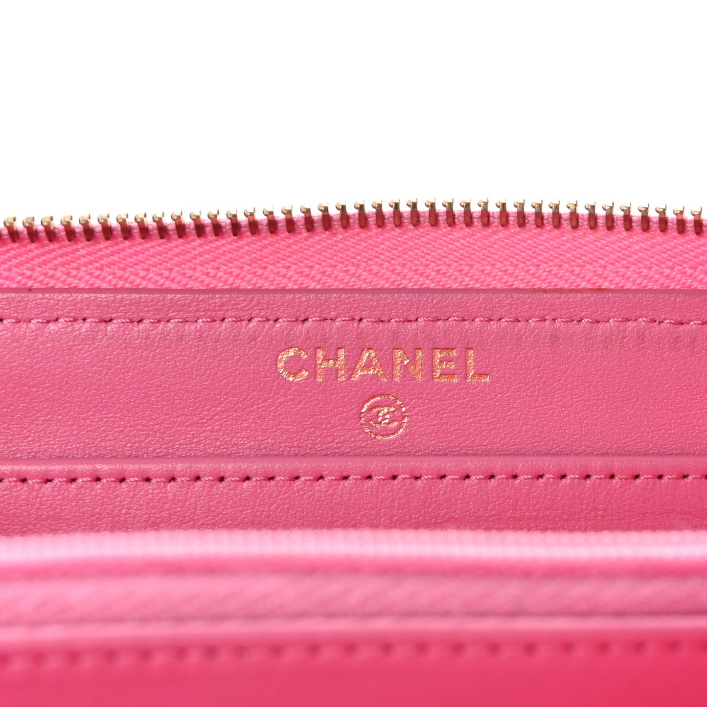 Caviar Quilted Large Gusset Zip Around Wallet Pink