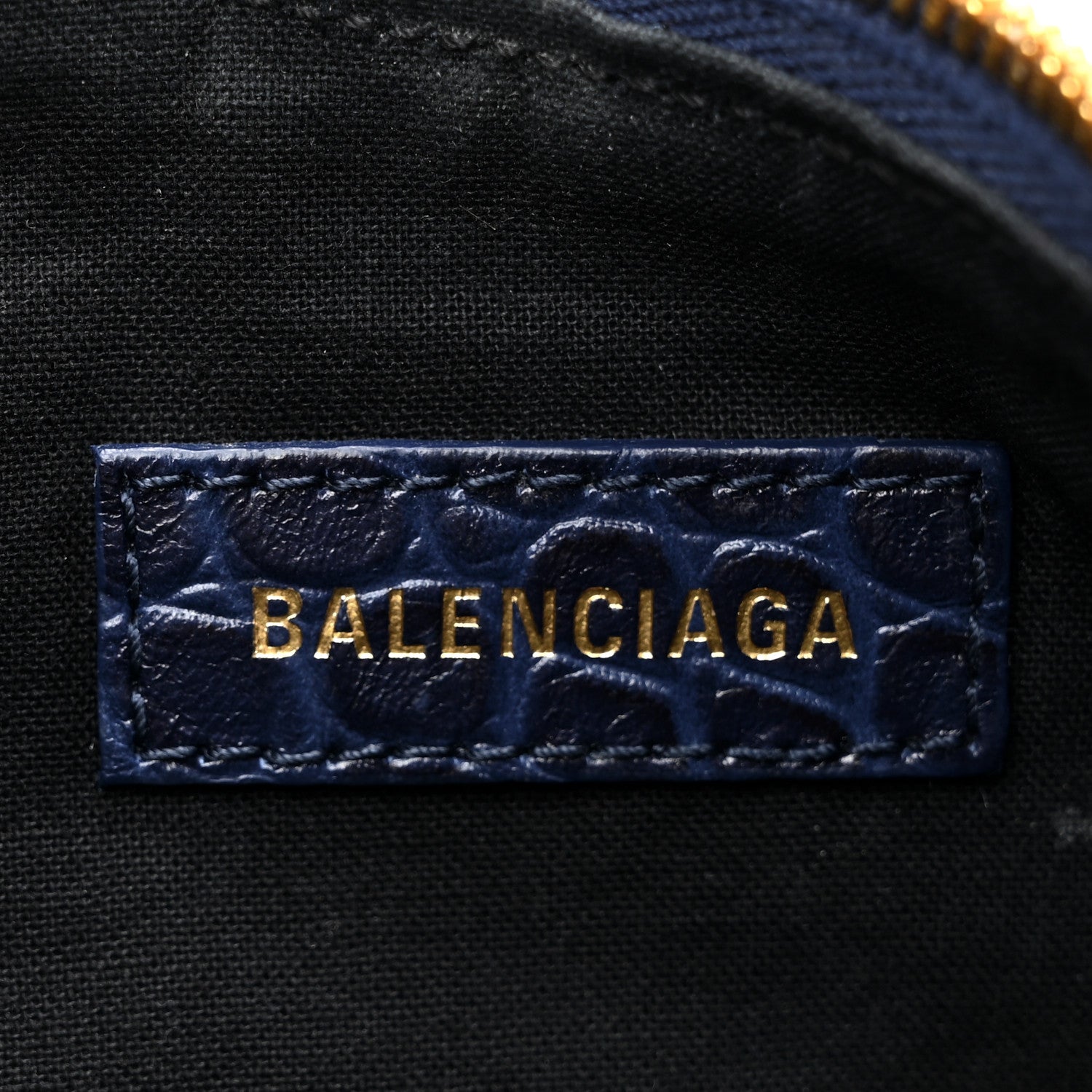 Balenciaga Extra Supple Calfskin Crocodile Embossed Le Cagole Shoulder Bag XS Indigo 8 of 13