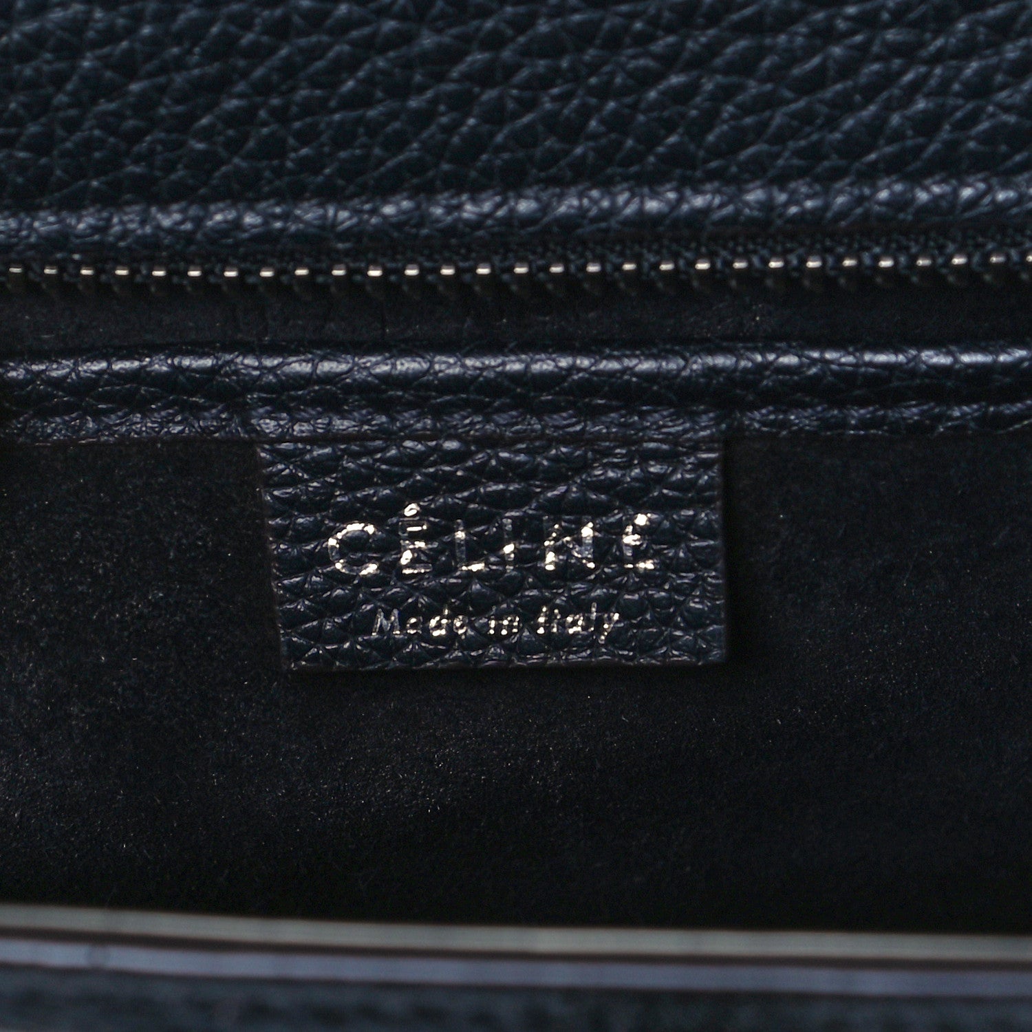 Celine Drummed Calfskin Nano Luggage Black 6 of 10