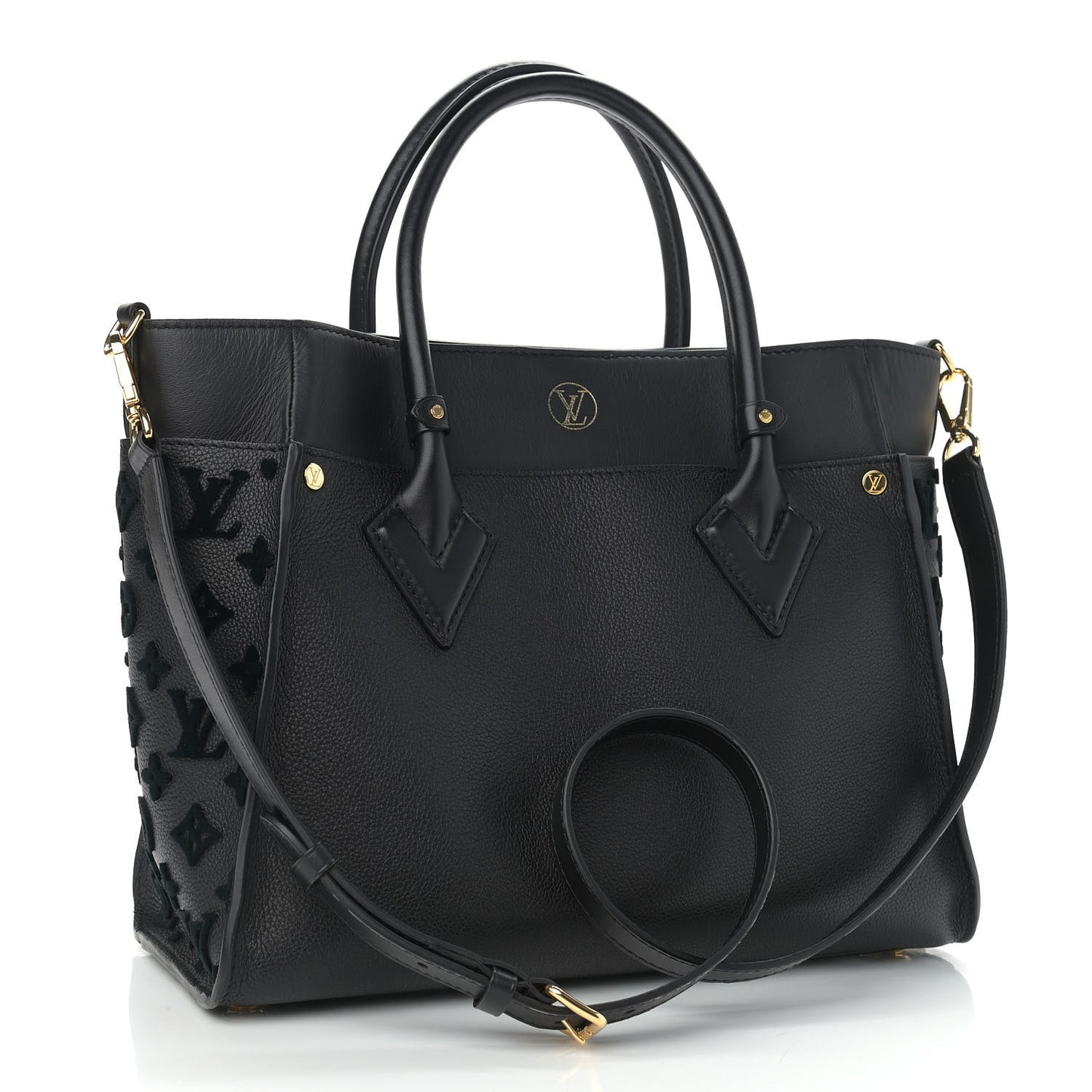 Calfskin Monogram Tufting On My Side Black