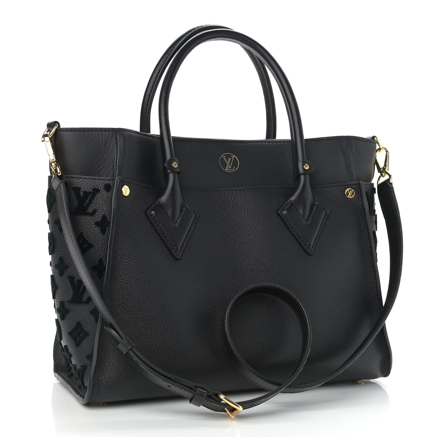 Louis Vuitton Calfskin Monogram Tufting On My Side Black 3 of 9