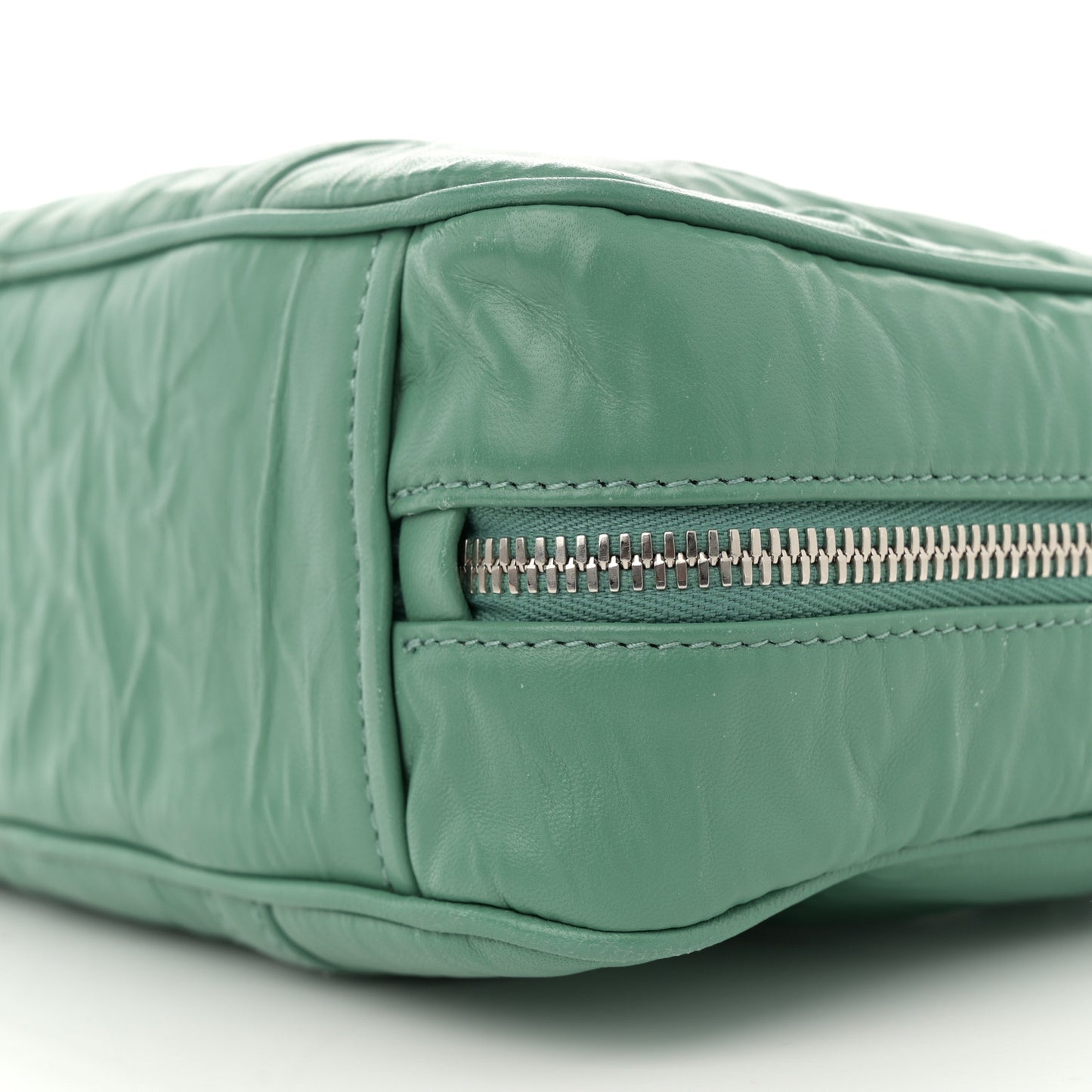 Nappa Antique Medium Re-Edition 2001 Two Handle Bag Green