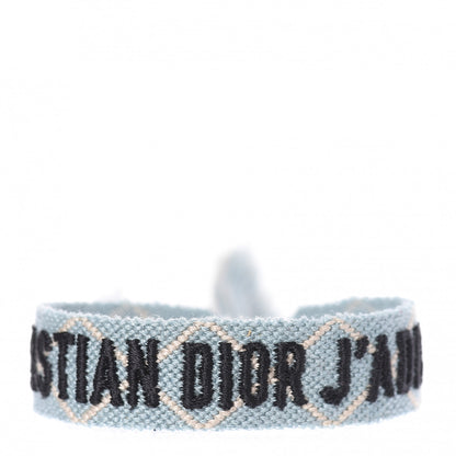 Christian Dior Woven Cotton J'Adior Friendship Bracelet Set Blue Nude 4 of 7