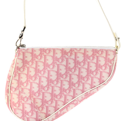 Christian Dior Monogram Mini Saddle Pochette Pink 8 of 13
