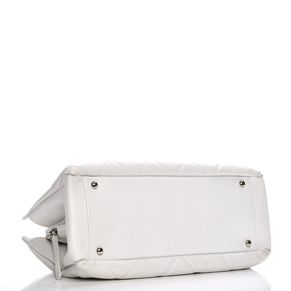 Chanel Soft Caviar Quilted CC Timeless Tote White 4 of 15