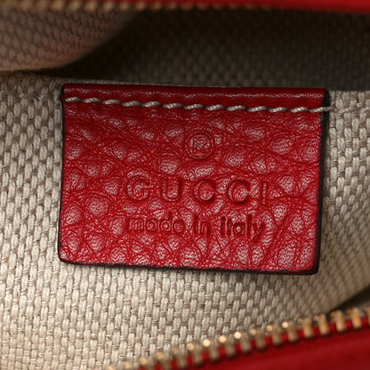 Gucci Pebbled Calfskin Mini Soho Chain Bag Tabasco Red 5 of 9