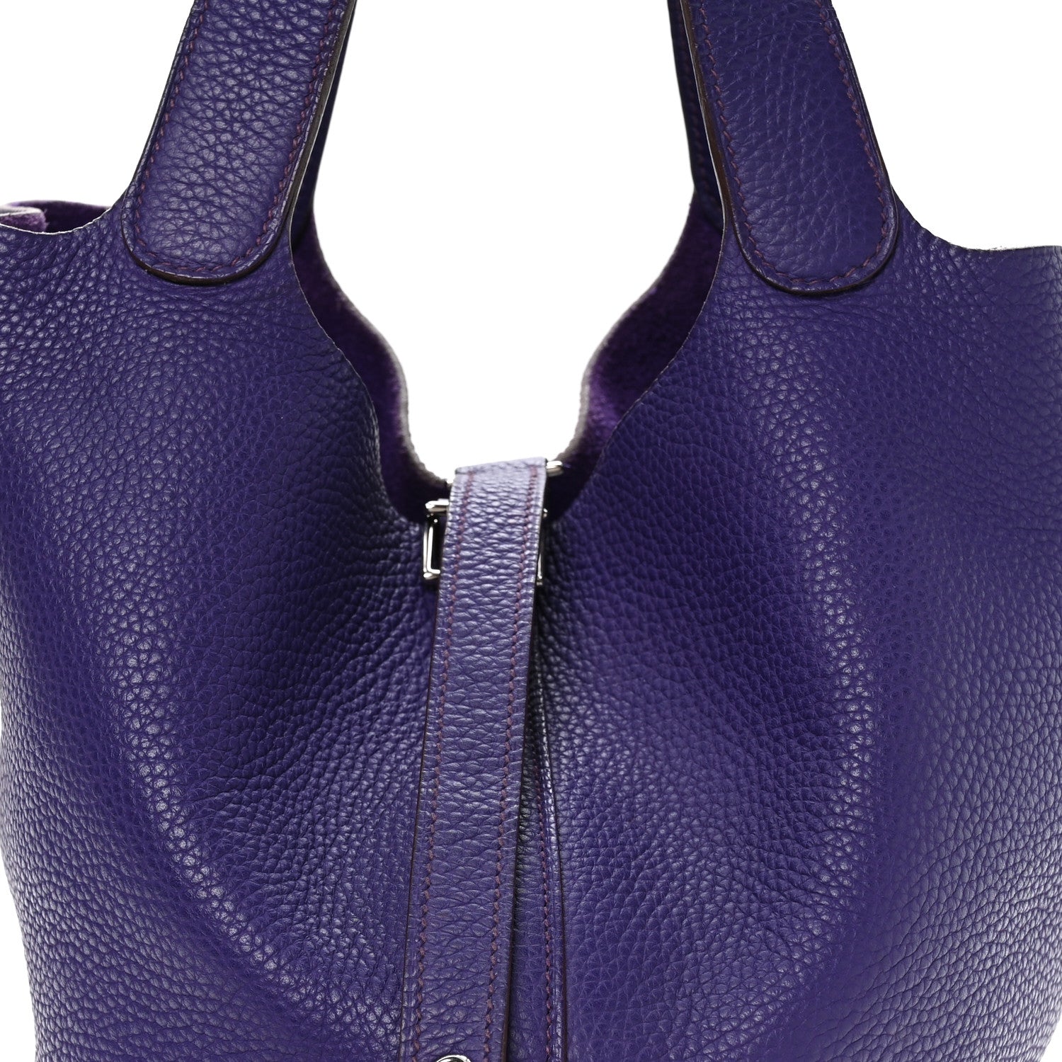 Hermes Taurillon Clemence Picotin Lock 26 GM Iris 7 of 11