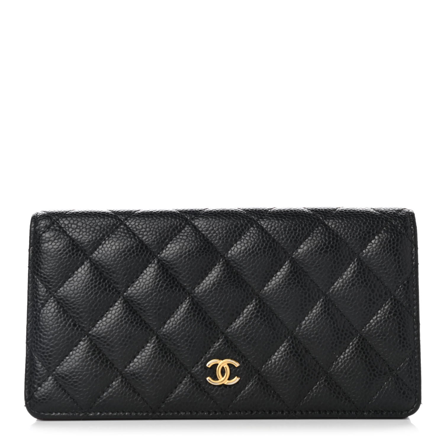 Chanel Caviar Quilted Yen Wallet Black 1 of 13