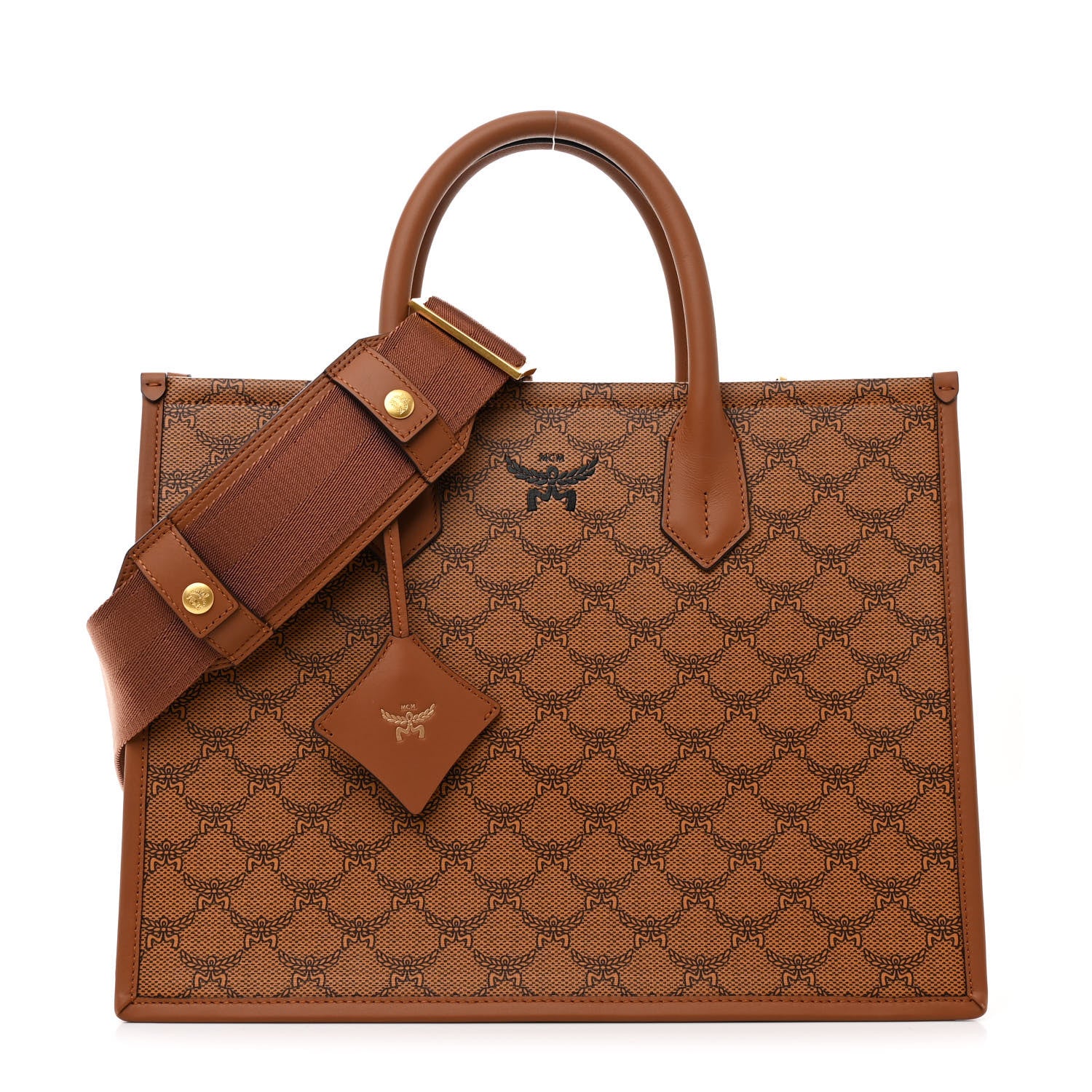 MCM Lauretos Nappa Medium Himmel Shopper Tote 1 of 10