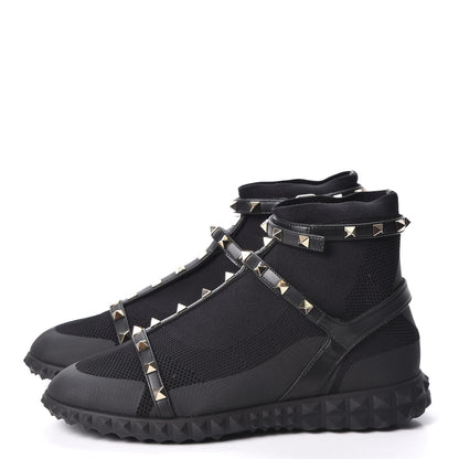 Valentino Garavani Body Tech Knit Rockstud Sock High Top Sneakers 39 Black 3 of 9