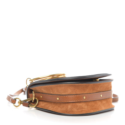 Chloe Calfskin Suede Small Nile Bracelet Bag Caramel 3 of 8