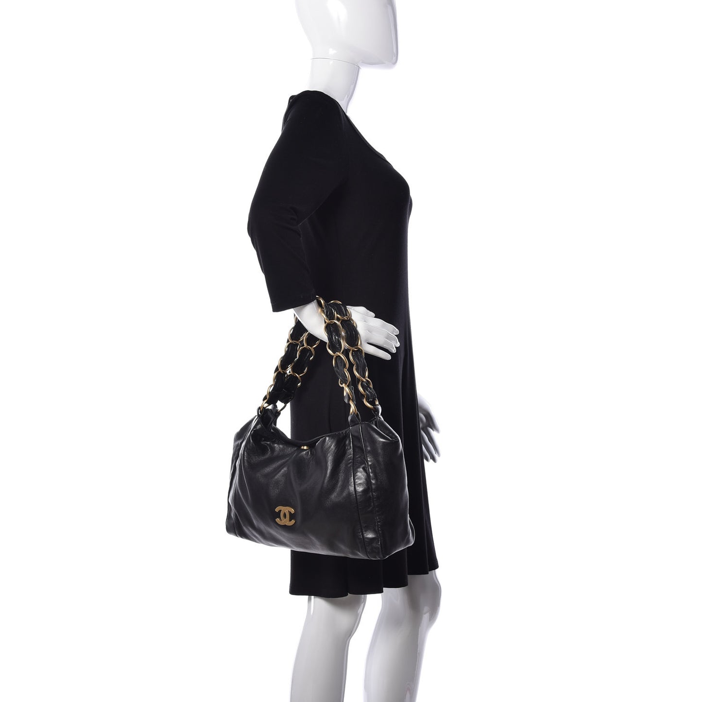 Lambskin Small Olsen Shoulder Bag Black