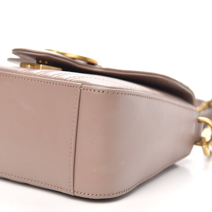Gucci Calfskin Matelasse Mini GG Marmont Top Handle Shoulder Bag Porcelain Rose 9 of 10