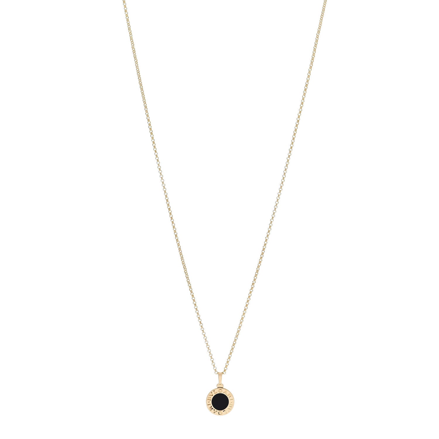 Bulgari 18K Yellow Gold Black Onyx BVLGARI BVLGARI Pendant Necklace 1 of 8