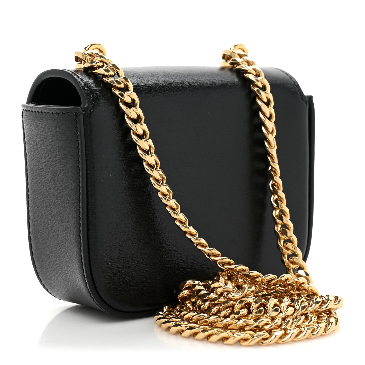 Celine Shiny Calfskin Mini Chain Claude Black 3 of 8