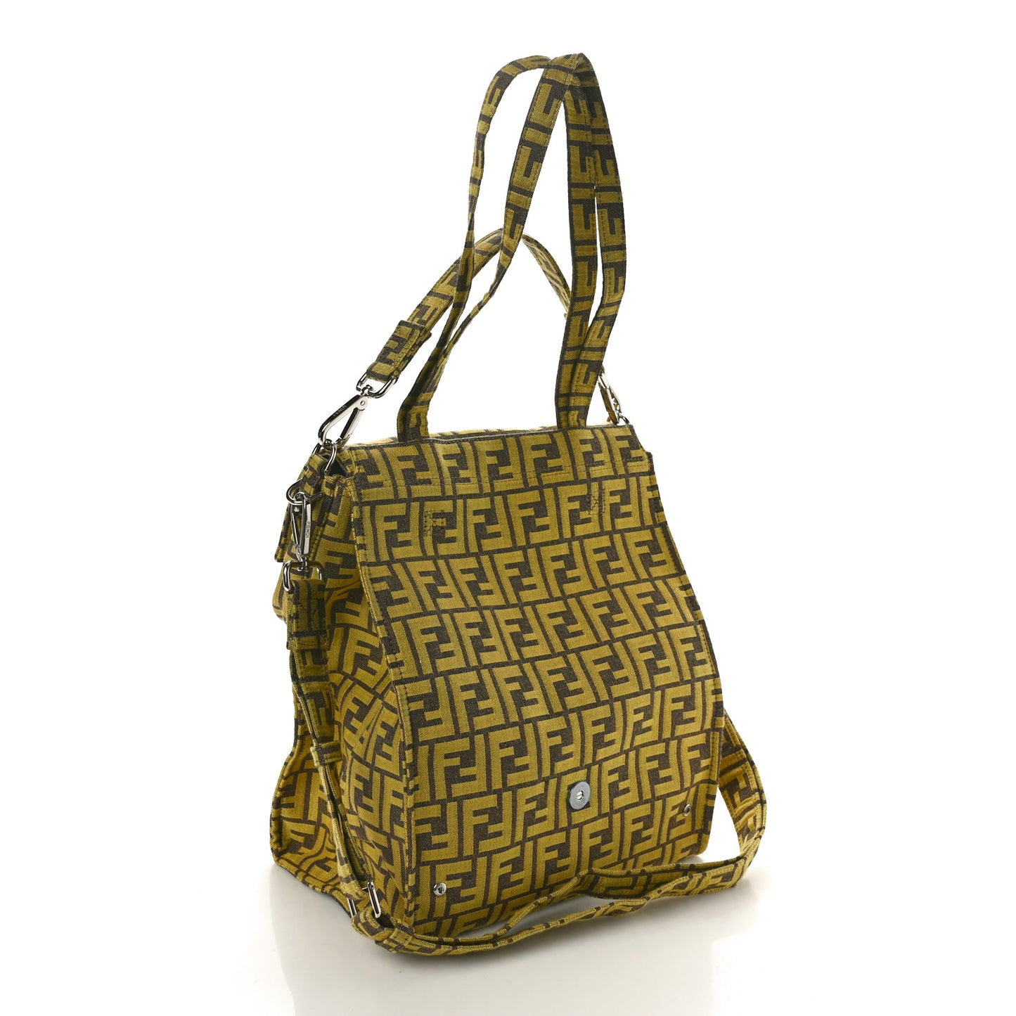 x FRGMT Woven Fabric Jacquard FF Embroidered Baguette Foldable Tote Mimosa