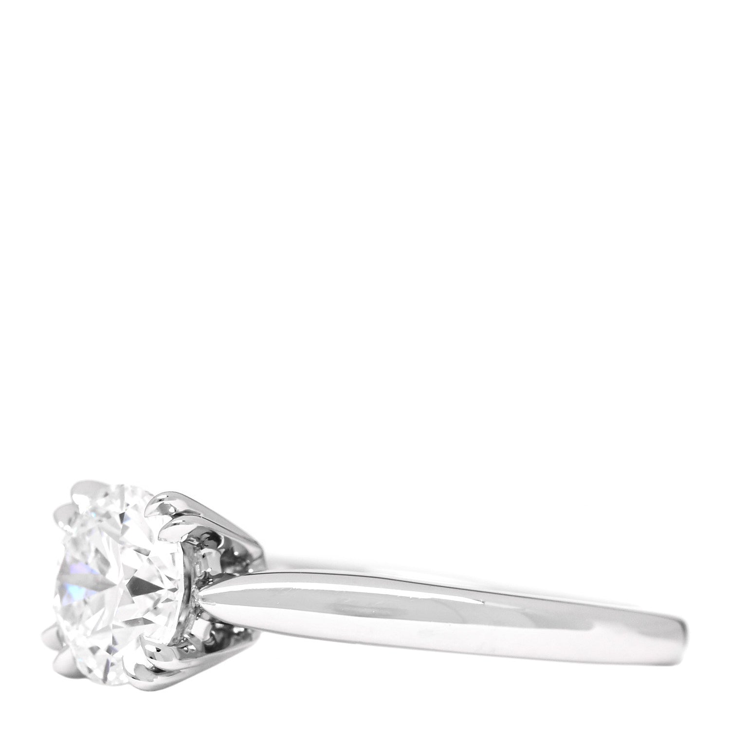 Harry Winston Platinum Diamond 1.01ct Round Brilliant Cut Solitaire Engagement Ring 48 4.5 3 of 7